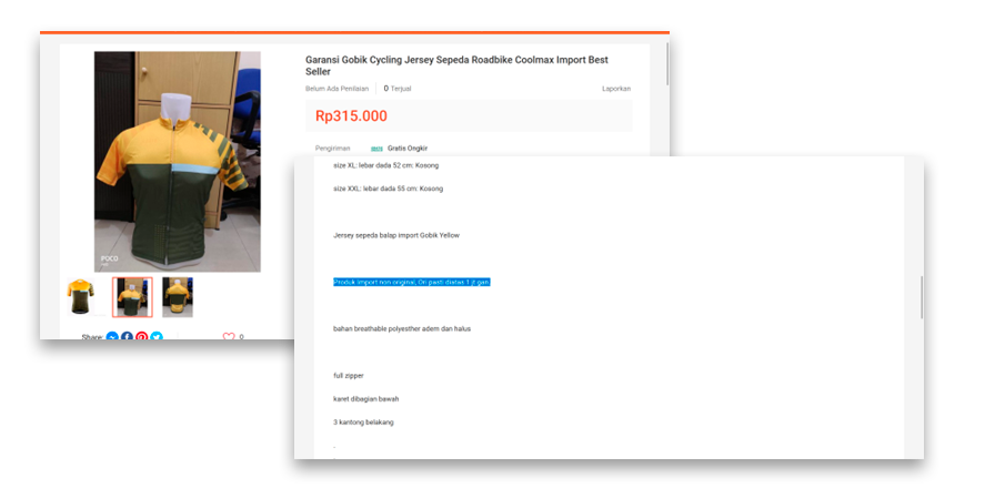 Ejemplo de producto falsificado - Ubilibet.com