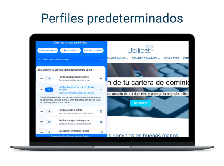 Perfiles predeterminados - Accesibilidad digital