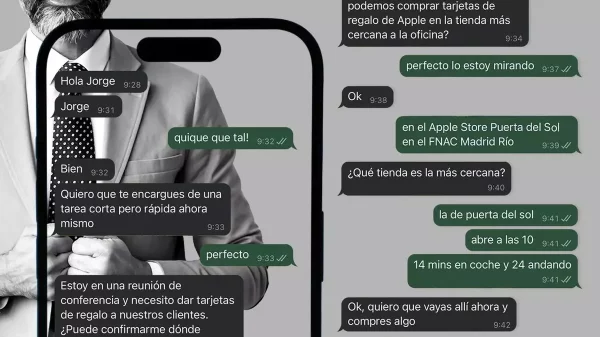 Ejemplo de estafa de Whatsapp tipo ataque de becariio - Ubilibet.com